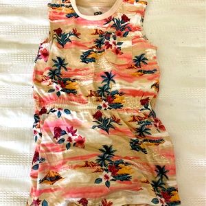 Hawaiian Style Girls Short Sleeve Dress and Bottoms